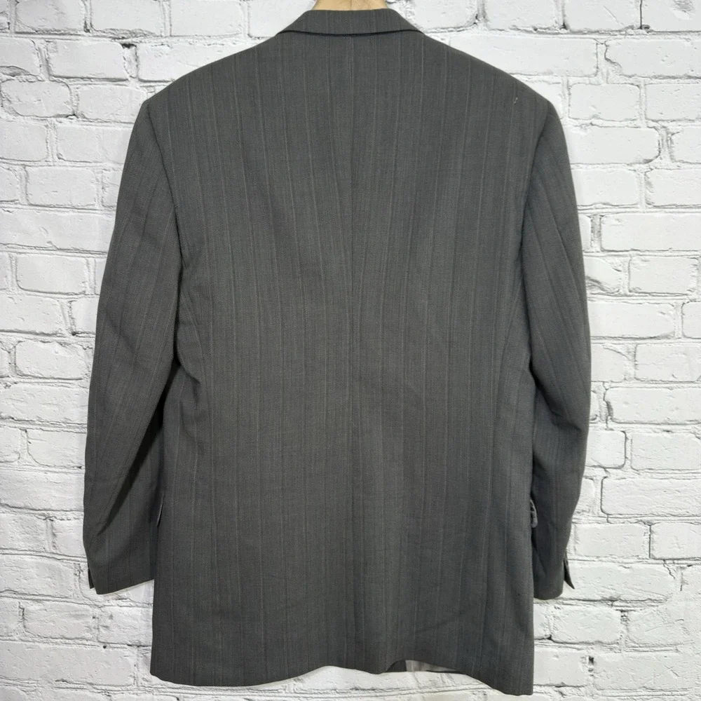 Vintage Christian Dior Suit Jacket Sport Coat Mens 44L Wool Ventless‎ USA Union